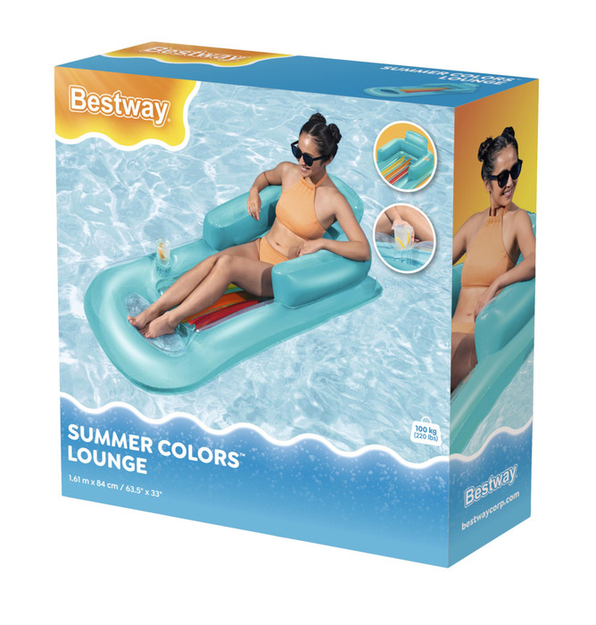 Bestway oppblåsbar solseng 161 x 84 cm